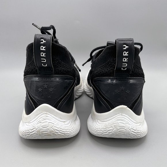 Under Armour Curry Flow 8 Stephen Curry Black White Basketball Shoe Size 5 Youth - Picture 5 of 10